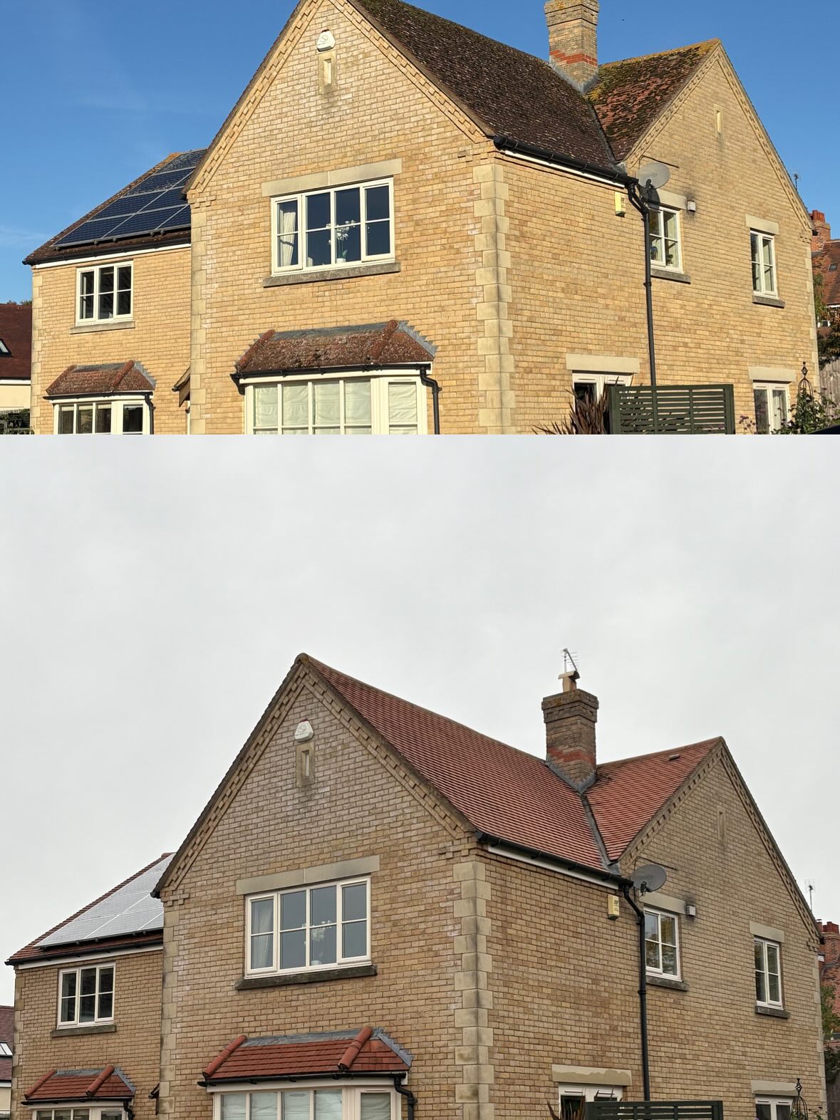Soft wash render cleaning project